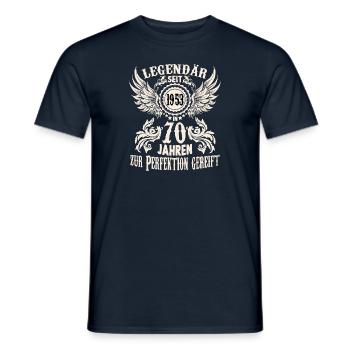 Geburtstags Shirt für 70 jährige Legende Ehrentag - Männer T-Shirt - Navy - Vorne - AI Model Male 178 light (178cm)