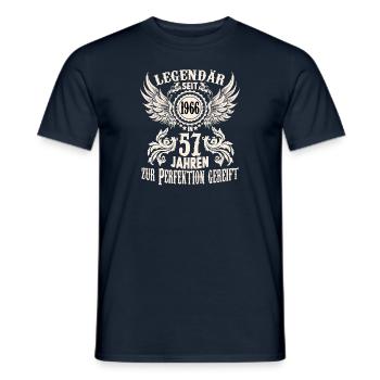 57 Jahre Geburtstag Ehrentags Wiegenfest Sprüche - Männer T-Shirt - Navy - Vorne - AI Model Male 178 light (178cm)