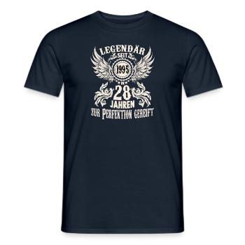 Legende 28 Jahre Geburtstags Shirt Sprüche Herren - Männer T-Shirt - Navy - Vorne - AI Model Male 178 light (178cm)