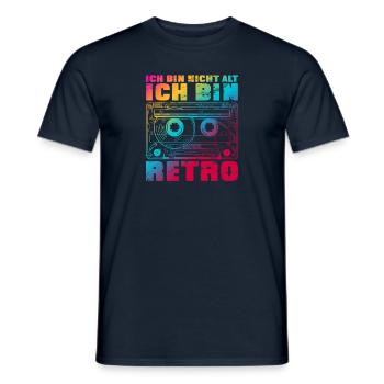 Ich bin nicht alt ich bin retro Bunt - Männer T-Shirt - Navy - Vorne - AI Model Male 178 light (178cm)