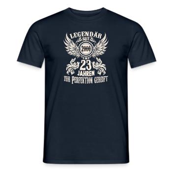 Légendaire depuis 2000 anniversaire 23 ans légende - T-shirt homme - marine - Devant - AI Model Male 178 light (178cm)
