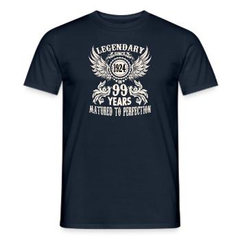 Funny birthday shirt for 99-year-old saying - Men's T-Shirt - navy - Front - AI Model Male 178 light (178cm)