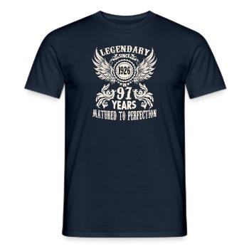 97 years birthday special day cradle festival sayings - Men's T-Shirt - navy - Front - AI Model Male 178 light (178cm)