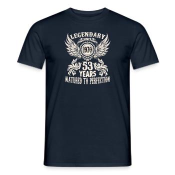Chemise anniversaire vintage 53 ans anniversaire rétro - T-shirt homme - marine - Devant - AI Model Male 178 light (178cm)