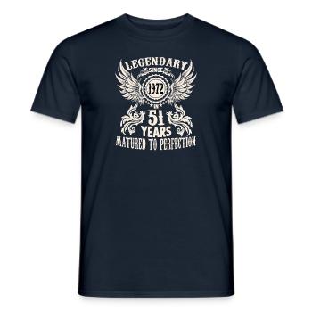 Drôle de chemise d’anniversaire pour un dicton de 51 ans - T-shirt homme - marine - Devant - AI Model Male 178 light (178cm)