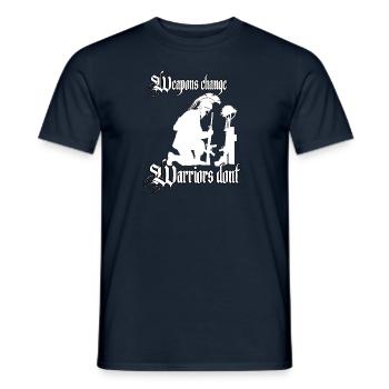 Weapons change, warriors, not soldiers, Sparta - Men's T-Shirt - navy - Front - AI Model Male 178 light (178cm)