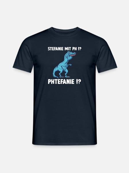 Stefanie Shirt lustiges Trex Meme Überbiss - Männer T-Shirt - Navy