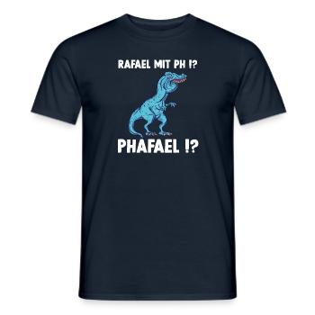 TRex Meme Dinosaurier mit Überbiss Rafael mit ph R - Männer T-Shirt - Navy - Vorne - AI Model Male 178 light (178cm)