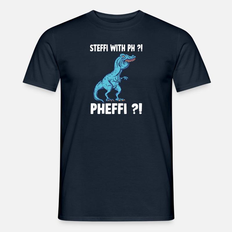 Steffi name shirt funny trex meme overbite - Männer T-Shirt - Navy