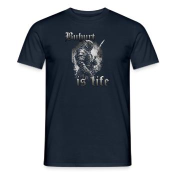 Dunkler Buhurt Ritter Wettkampf Turnier Krieger - Männer T-Shirt - Navy - Vorne - AI Model Male 178 light (178cm)