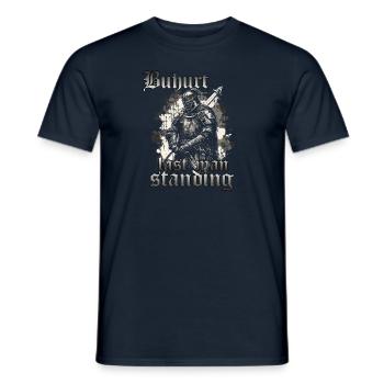 Tournoi médiéval des chevaliers de Bouhourt Tjost Buhurt - T-shirt homme - marine - Devant - AI Model Male 178 light (178cm)