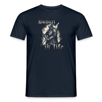 Tournoi des Chevaliers HEMA Buhurt Buhurd Tjost Warrior - T-shirt homme - marine - Devant - AI Model Male 178 light (178cm)