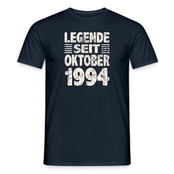 Oktober 1994 Legende seit 29 Jahren Mann Frau - Männer T-Shirt - Navy - Vorne - AI Model Male 178 light (178cm)