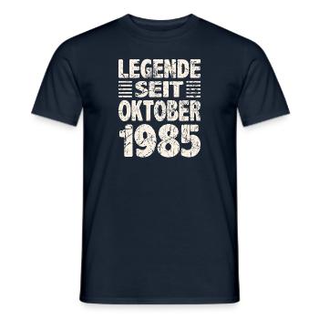 Oktober 1985 Legende seit 38 Jahren Mann Frau - Männer T-Shirt - Navy - Vorne - AI Model Male 178 light (178cm)
