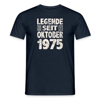 Oktober 1975 Legende seit 48 Jahren Mann Frau - Männer T-Shirt - Navy - Vorne - AI Model Male 178 light (178cm)