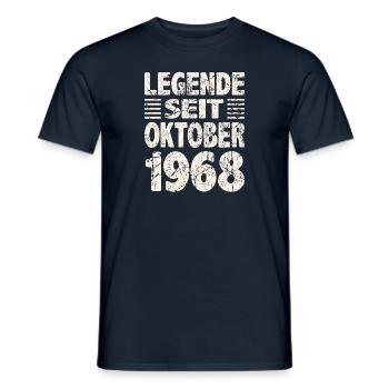 Oktober 1968 Legende seit 55 Jahren Mann Frau - Männer T-Shirt - Navy - Vorne - AI Model Male 178 light (178cm)