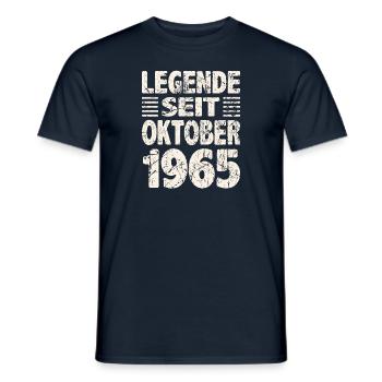 Oktober 1965 Legende seit 58 Jahren Mann Frau - Männer T-Shirt - Navy - Vorne - AI Model Male 178 light (178cm)