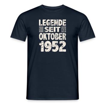Oktober 1952 Legende seit 71 Jahren Mann Frau - Männer T-Shirt - Navy - Vorne - AI Model Male 178 light (178cm)