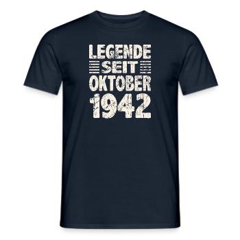 Oktober 1942 Legende seit 81 Jahren Mann Frau - Männer T-Shirt - Navy - Vorne - AI Model Male 178 light (178cm)