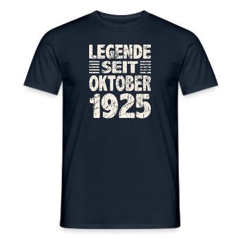Oktober 1925 Legende seit 98 Jahren Mann Frau - Männer T-Shirt - Navy - Vorne - AI Model Male 178 light (178cm)