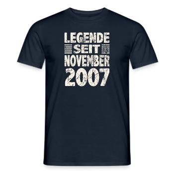 November 2007 Legende seit 16 Jahren Mann Frau - Männer T-Shirt - Navy - Vorne - AI Model Male 178 light (178cm)