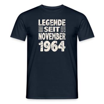 November 1964 Legende seit 59 Jahren Mann Frau - Männer T-Shirt - Navy - Vorne - AI Model Male 178 light (178cm)