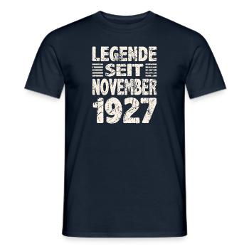 November 1927 Legende seit 96 Jahren Mann Frau - Männer T-Shirt - Navy - Vorne - AI Model Male 178 light (178cm)