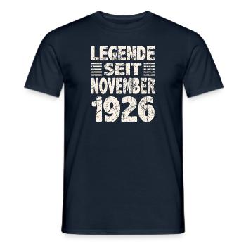 November 1926 Legende seit 97 Jahren Mann Frau - Männer T-Shirt - Navy - Vorne - AI Model Male 178 light (178cm)