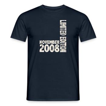 November 2008 Limited Edition 15 Years Man Woman - Men's T-Shirt - navy - Front - AI Model Male 178 light (178cm)