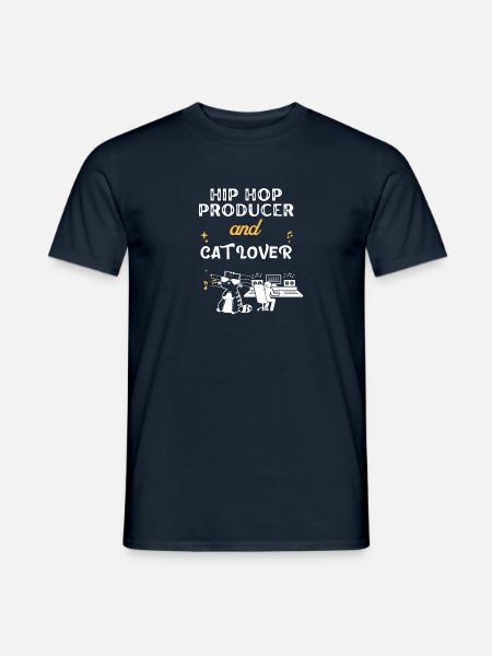 Hip Hop Katze Liebhaber Geschenk - Männer T-Shirt - Navy
