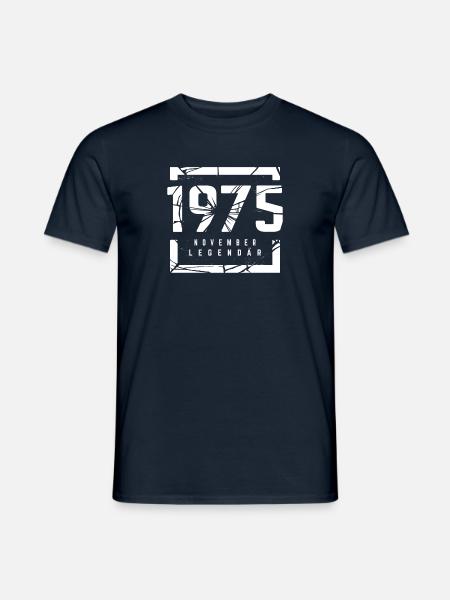 November 1975 Legendär 48 Jahren Mann Frau - Männer T-Shirt - Navy