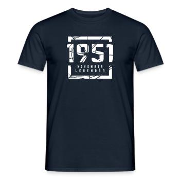 November 1951 Legendär 72 Jahren Mann Frau - Männer T-Shirt - Navy - Vorne - AI Model Male 178 light (178cm)