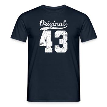 43 Original 81 Ans Homme Femme Anniversaire - T-shirt homme - marine - Devant - AI Model Male 178 light (178cm)