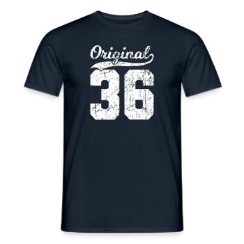 36 Original 88 Ans Homme Femme Anniversaire - T-shirt homme - marine - Devant - AI Model Male 178 light (178cm)