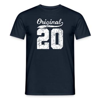 20 Original 4 Jahren Junge Mädchen Geburtstag - Männer T-Shirt - Navy - Vorne - AI Model Male 178 light (178cm)