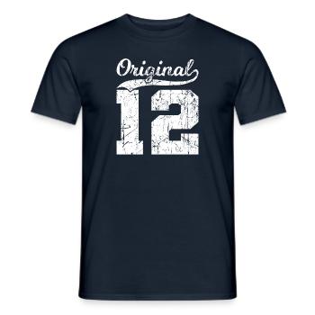 12 Original 12 Years Boy Girl Birthday - Men's T-Shirt - navy - Front - AI Model Male 178 light (178cm)