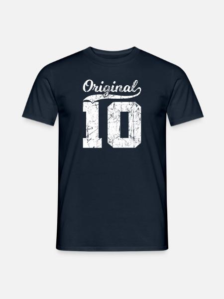 10 Original 14 Jahren Junge Mädchen Geburtstag - Männer T-Shirt - Navy