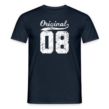 08 Original 16 Years Boy Girl Birthday - Men's T-Shirt - navy - Front - AI Model Male 178 light (178cm)