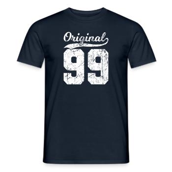 99 Original 25 Years Man Wife Birthday - Men's T-Shirt - navy - Front - AI Model Male 178 light (178cm)