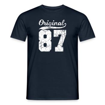 87 Original 37 Jahren Mann Frau Geburtstag - Männer T-Shirt - Navy - Vorne - AI Model Male 178 light (178cm)