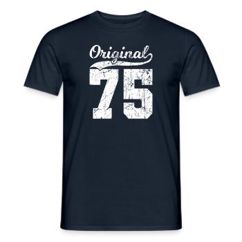 75 Original 49 Years Man Wife Birthday - Men's T-Shirt - navy - Front - AI Model Male 178 light (178cm)