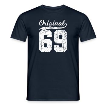 69 Original 55 Jahren Mann Frau Geburtstag - Männer T-Shirt - Navy - Vorne - AI Model Male 178 light (178cm)