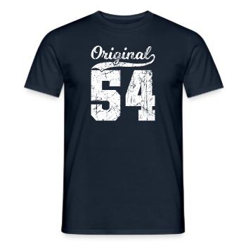 54 Original 70 Years Man Wife Birthday - Men's T-Shirt - navy - Front - AI Model Male 178 light (178cm)