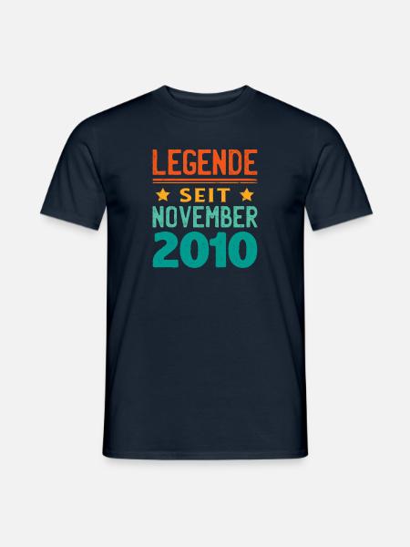 November 2010 Legende seit 13 Jahren Mann Frau - Männer T-Shirt - Navy