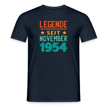 November 1954 Legende seit 69 Jahren Mann Frau - Männer T-Shirt - Navy - Vorne - AI Model Male 178 light (178cm)
