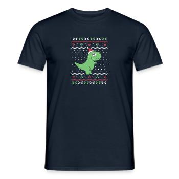 Rugissement de vacances préhistoriques - T-shirt homme - marine - Devant - AI Model Male 178 light (178cm)