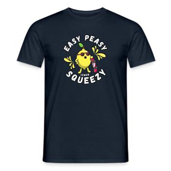 Easy Peasy Lemon Squeezy - Men's T-Shirt - navy - Front - AI Model Male 178 light (178cm)