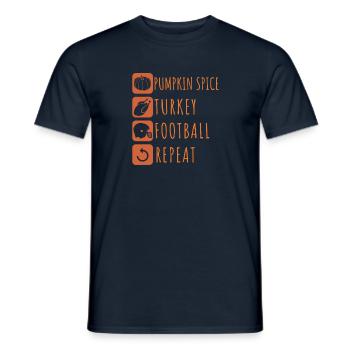 Autumnal Feast Cycle - Men's T-Shirt - navy - Front - AI Model Male 178 light (178cm)