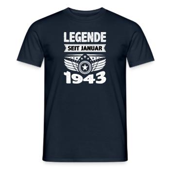 Januar 1943 Legende seit 81 Jahren Mann Frau - Männer T-Shirt - Navy - Vorne - AI Model Male 178 light (178cm)