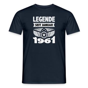 Januar 1961 Legende seit 63 Jahren Mann Frau - Männer T-Shirt - Navy - Vorne - AI Model Male 178 light (178cm)